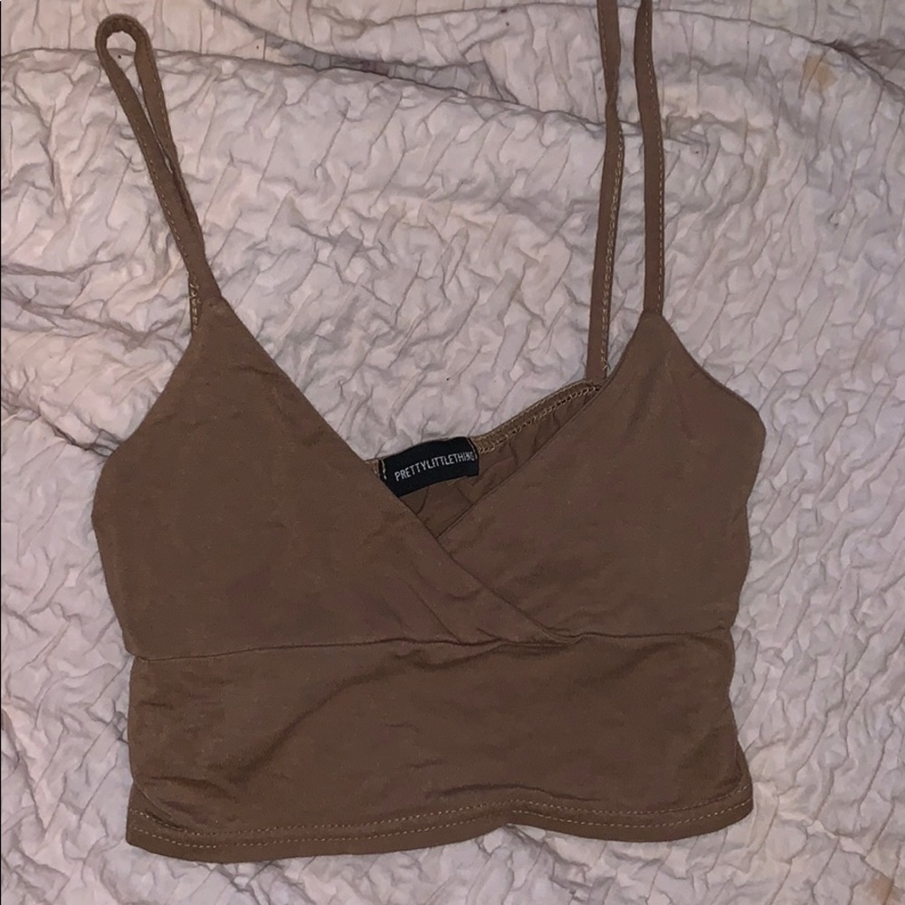 Beige Cropped Top